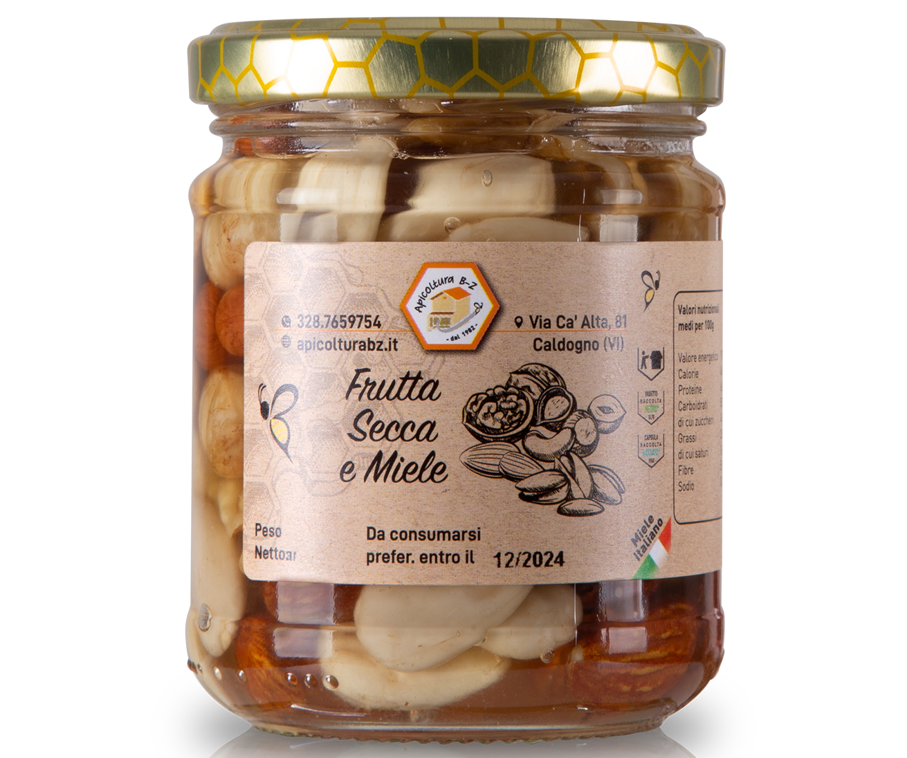 Frutta secca e miele